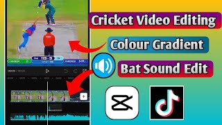 Cricket Video Editing Color Gradient &Add Bat Sound Using Capcut 🔥 screenshot 5