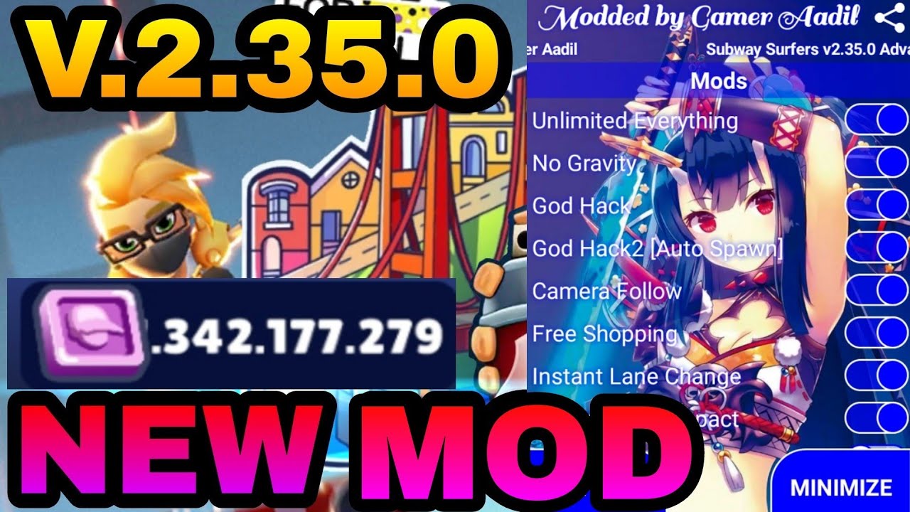 Subway Surfers M0D MENU 2.35.0 Terbaru 2022, Subway Surfers NEW MOD