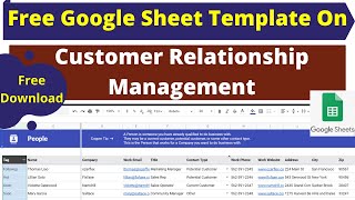 Free Google Sheet Template On Customer Relationship Management | Free CRM Report Google Template
