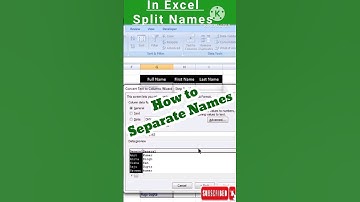 Separate First Name and Last Name in Excel|| #excel #msexcel #exceltips #shorts  #computereducation