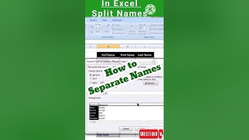 Separate First Name and Last Name in Excel|| #excel #msexcel #exceltips #shorts  #computereducation