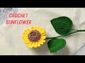 Crochet sunflower(part -1)बनाना सीखें/ with english abbreviation #crochetsunflower #sunflowercrochet