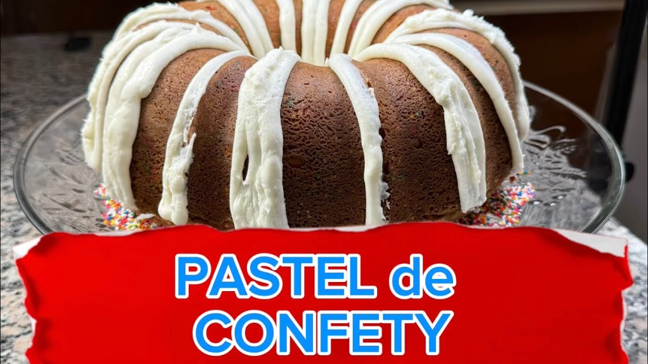 🔴🔴PASTELde CONFETY GLACEDO ‼️UN PASTEL SUPER DELICIOSO 😋😋