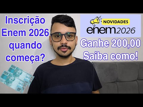 INSCRIÇÃO PARA O ENEM 2026 QUANDO COMEÇA | Como se inscrever, datas oficiais e presente 🎁