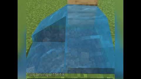 How to make unlimited water source wit one bucket in minecraft //#Shorts