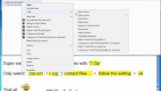 Super easy way to extract .zip.001 file with '7-Zip' ( in 4 steps)