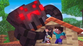Minecraft: DESAFIO DA BASE 100% SEGURA CONTRA ARANHA GIGANTE ‹ JUAUM ›