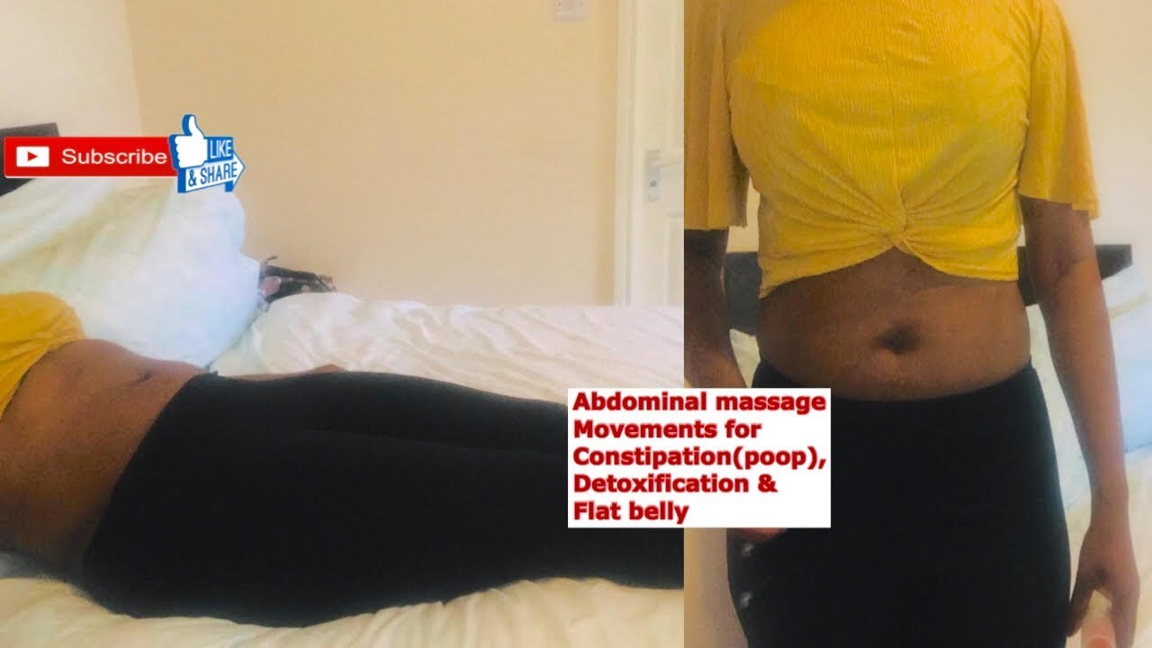SELF ABDOMINAL MASSAGE MOVEMENTS FOR CONSTIPATION(POOP),DETOXIFICATION
