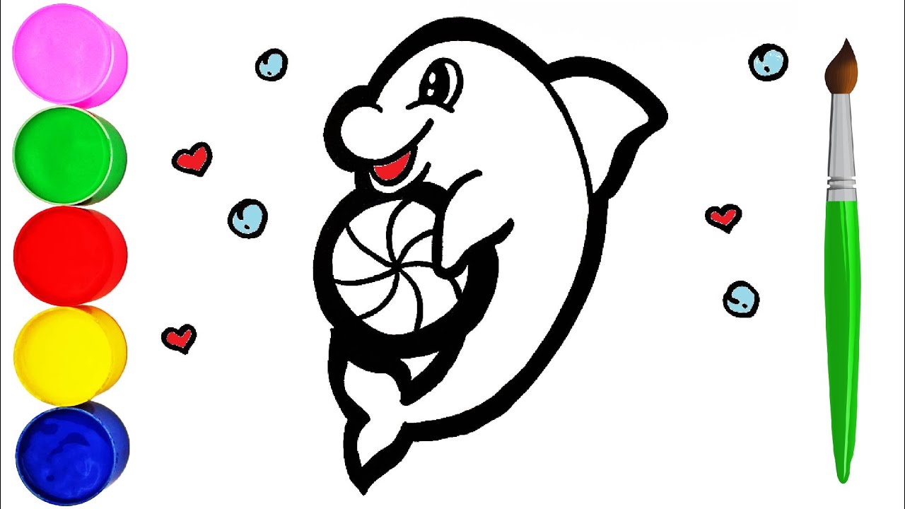  Delfin Zeichnen für Anfänger Malen für Kinder - YouTube Illustration 