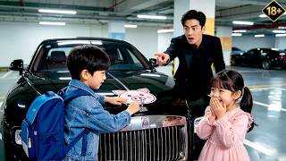 Furious about the artwork on his car, the CEO is shocked the two little ones are his kids!😱 screenshot 1