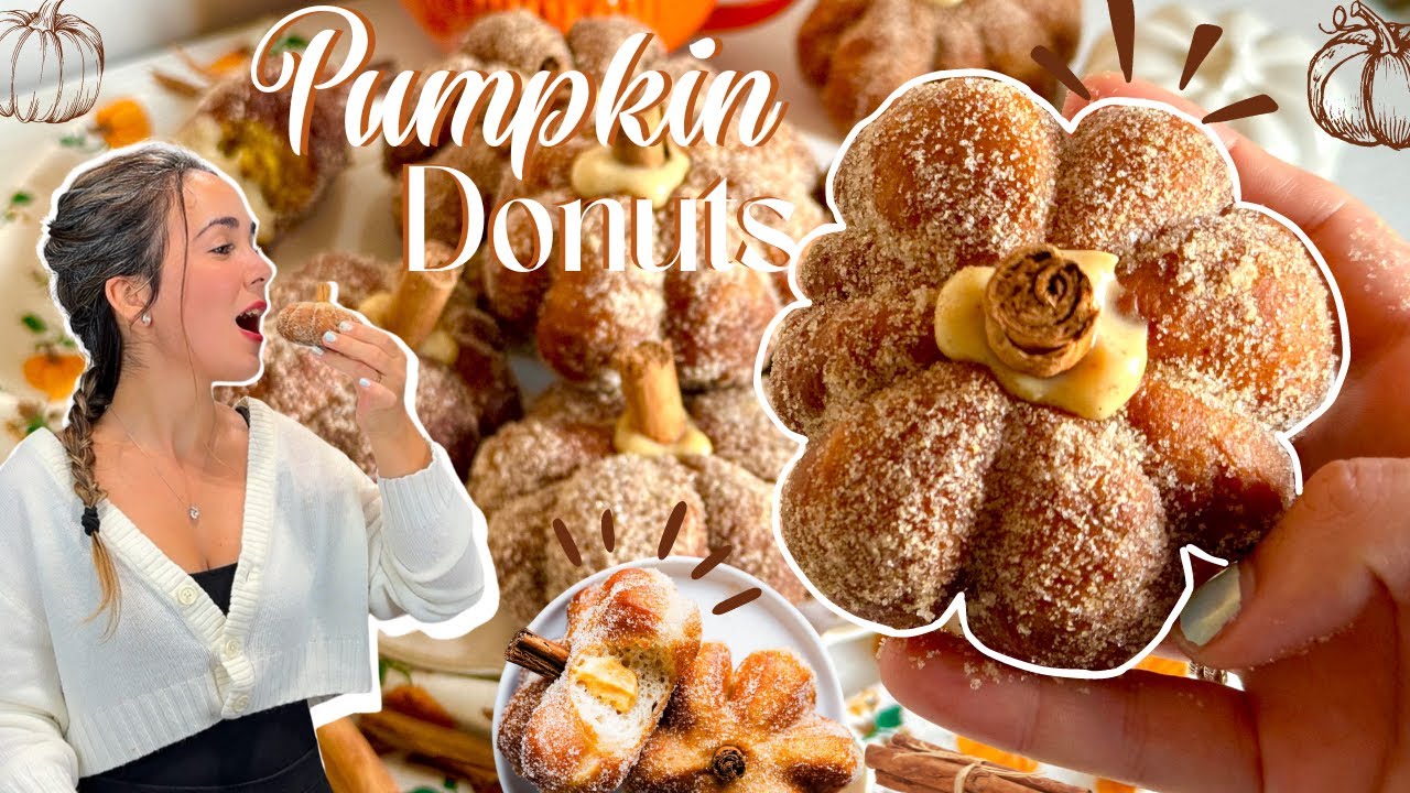 Las mejores DONUTS de CALABAZA!! ESPONJOSAS Y CRUJIENTES | RECETA FÁCIL