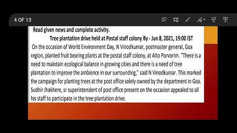 Std 8th English Bridge course activity 28...by aashna miss