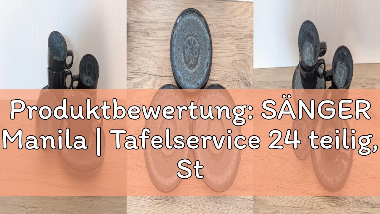 Produktbewertung: SÄNGER Manila | Tafelservice 24 teilig, Steingut Geschirr Set 6 Personen, 6x Telle