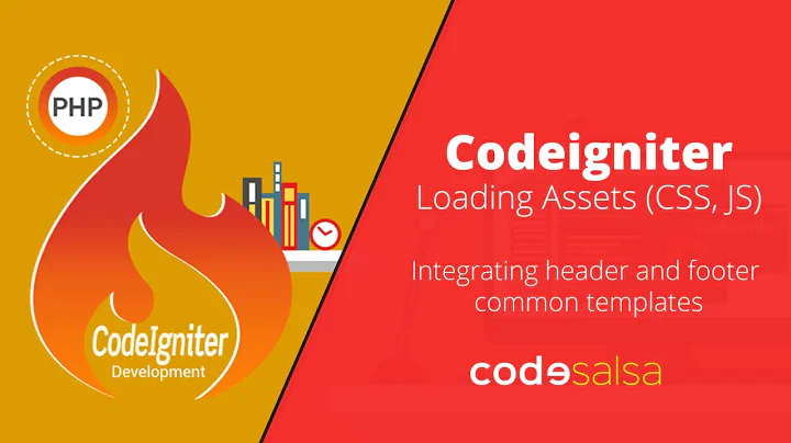 Codeigniter Tutorial for Beginners - Loading assets (CSS, JS) and header, & footer views
