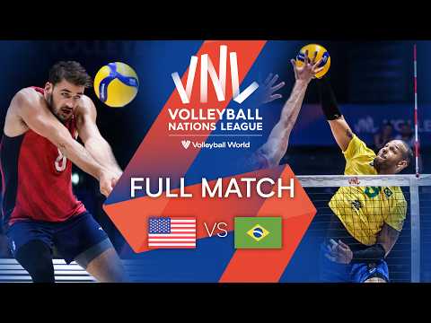 🇺🇸 USA vs. 🇧🇷 BRA - Full Match | Men’s VNL 2022
