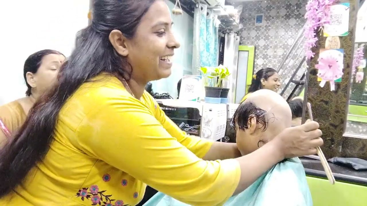 #8 year old girl headshave video