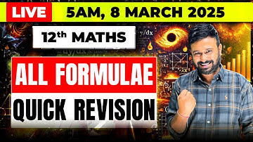 ALL FORMULAE QUICK REVISION | Morning Anthem  | 12th Maths Board  Paper