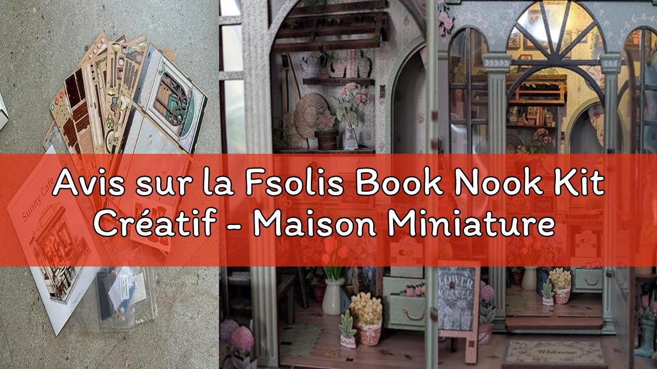 Avis sur la Fsolis Book Nook Kit Créatif - Maison Miniature DIY à Construire avec Éclairage LED - Dé