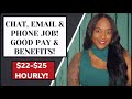 ⤴️ HIGH PAYING EMAIL, CHAT, &amp; PHONE WORK FROM HOME JOB! $22-$25 HOURLY!