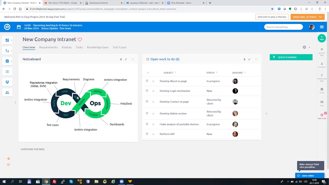 Webinar: Easy Project DevOps Management solution (English, 20. 11. 2019 ...