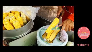 Amazing Boiled Corn Cutting Skills | thai street food Bangkok | food around me | shorts