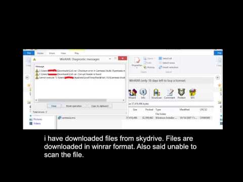 corrupt header is found Failed extracting winrar files checksum error and cannot execute