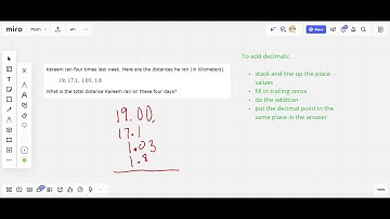 Word problem with addition of 3 or 4 decimals and whole numbers
