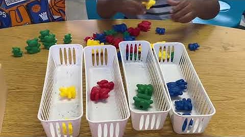 Preschool sorting with scaffolding