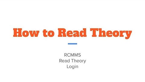 How to Read Theory