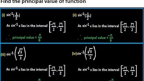 Principal value of sin inverse