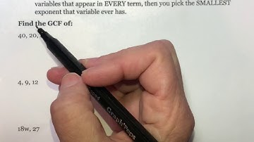 Section 6.1 Greatest Common Factors; Factor by Grouping (Part 1 of 7)