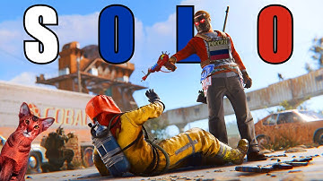 SOLO Noob vs 700 Pop Russian Server - Rust