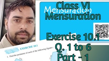 Class 6 Mensuration Chapter 10 Exercise 10.1 Question 1 to 6 Part -I by suraj  suraj maths education