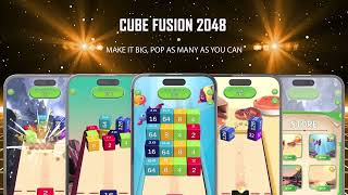 Cube Fusion 2048 3D merge game screenshot 1