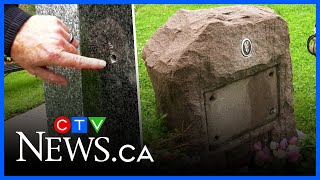 Plaques stolen and damaged at Stratford, Ont. cemetery