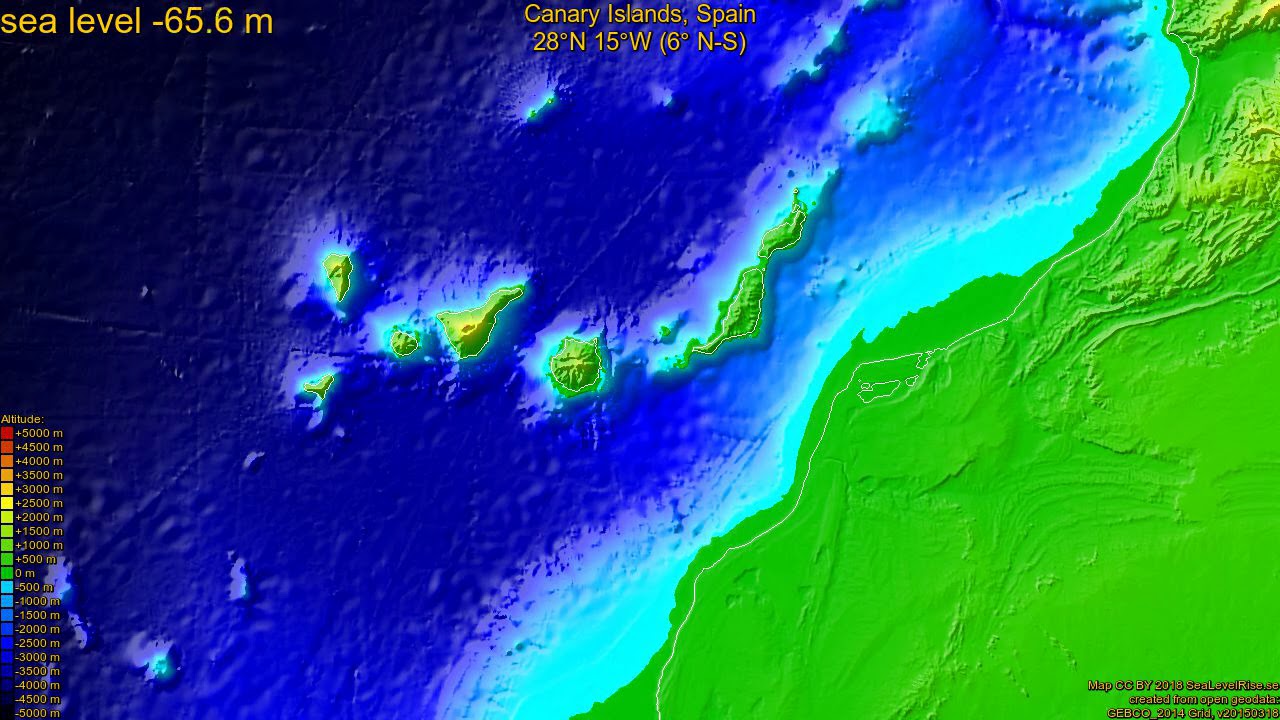 Canary Islands, Spain, sea level rise 135 65 m YouTube