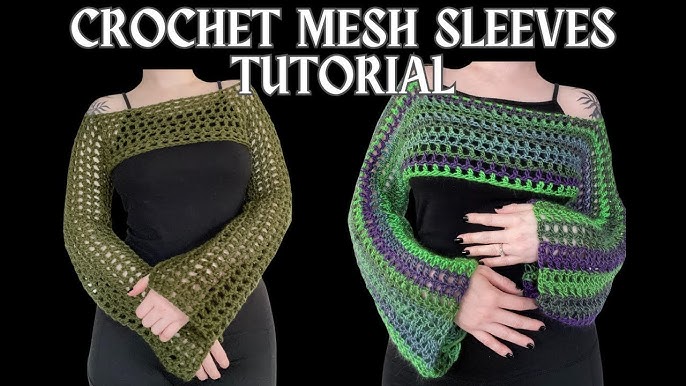 DIY Mesh Sleeves - HOW TO crochet mesh sleeves 