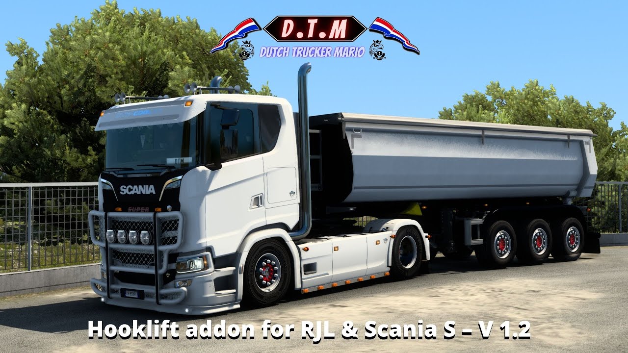 Ets Scania Ng Low Roof Hooklift Addon For Rjl Scania S V D T