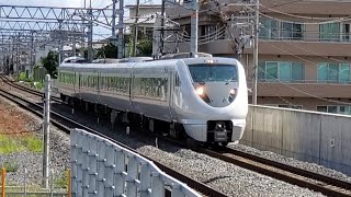 289系こうのとり編成回送列車、JR総持寺駅高速通過