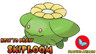 How To Draw Skiploom Pokemon Coloring And Drawing For Kids