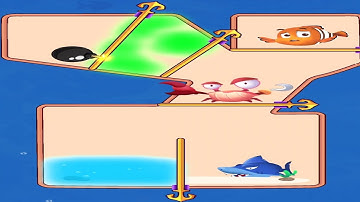 Fish Pin - Water Puzzle Gameplay Walkthrough Level 221  - 225 😍