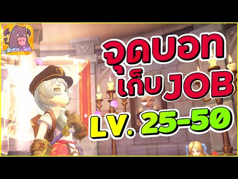 จุดบอทเก็บ Job ช่วง LV. 25 - 50 | Ragnarok X Next Generation (ROX)