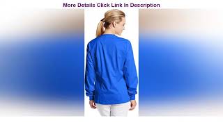 Most Awesome Product Cherokee Womens Scrubs Luxe Snap Front Warm Up Jacket Royal Xxsmall