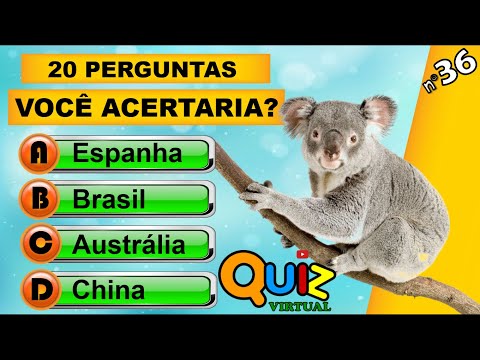 QUIZ VIRTUAL 36 | Perguntas de Conhecimentos Gerais Nível Fácil.