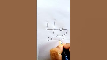 shark draw with number 4 #shark #shortvideo #draw #art