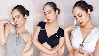 Turn a Simple T-shirt into a Beautiful Top with Earrings | Sonali Saxena |