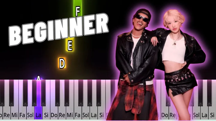 Bruno Mars & ROSÉ  - APT  - BEGINNER - Piano Tutorial