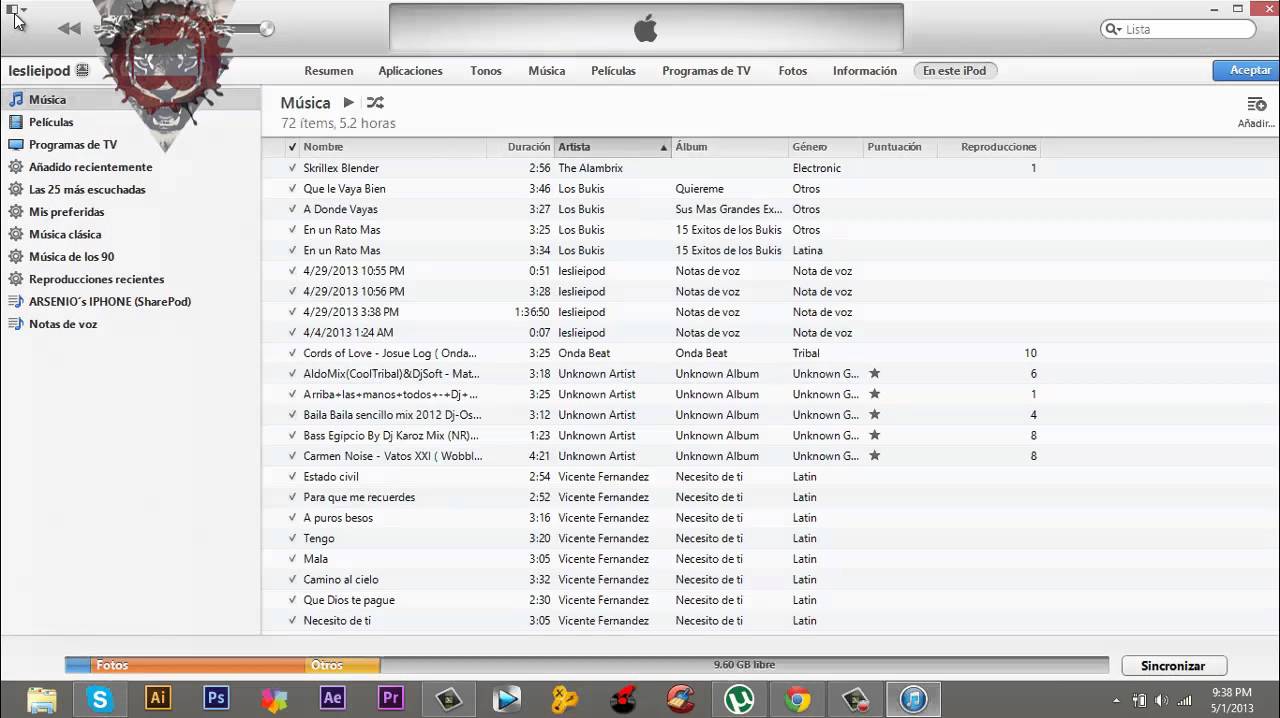 Parte 2: Cómo Copiar la Lista de Reproducción desde el iPod a iTunes en el Computador con iTunes