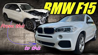 The front end rebuilding of BMW F15 in 10 minutes.