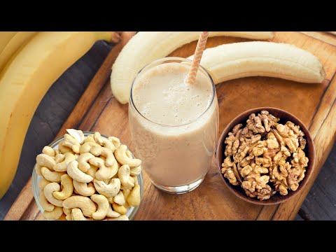 gym-diet-recipe-malayalam-|-banana-dry-fruit-smoothie